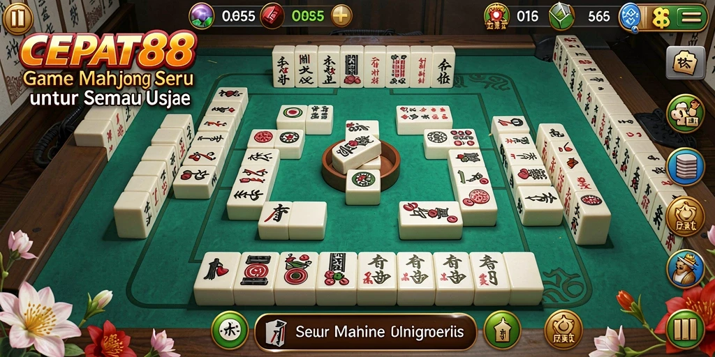 Tampilan gameplay menarik dari game Mahjong CEPAT88.