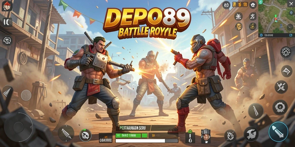 Gameplay seru DEPO89 yang penuh dengan aksi Battle Royale.