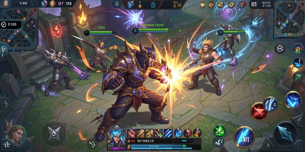 Tampilan gameplay seru di DV188 dengan pertarungan menarik.