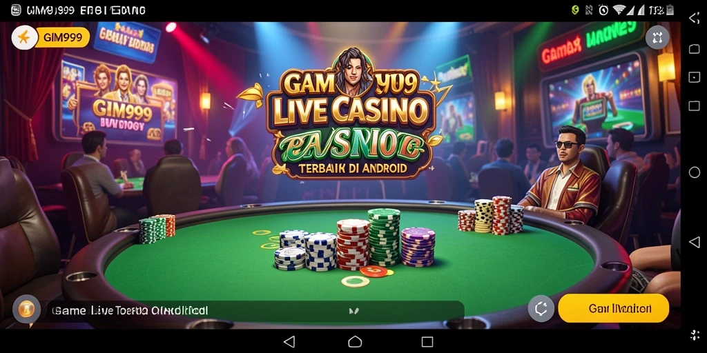 Tampilan utama gameplay Live Casino GIM999 yang interaktif dan menarik.
