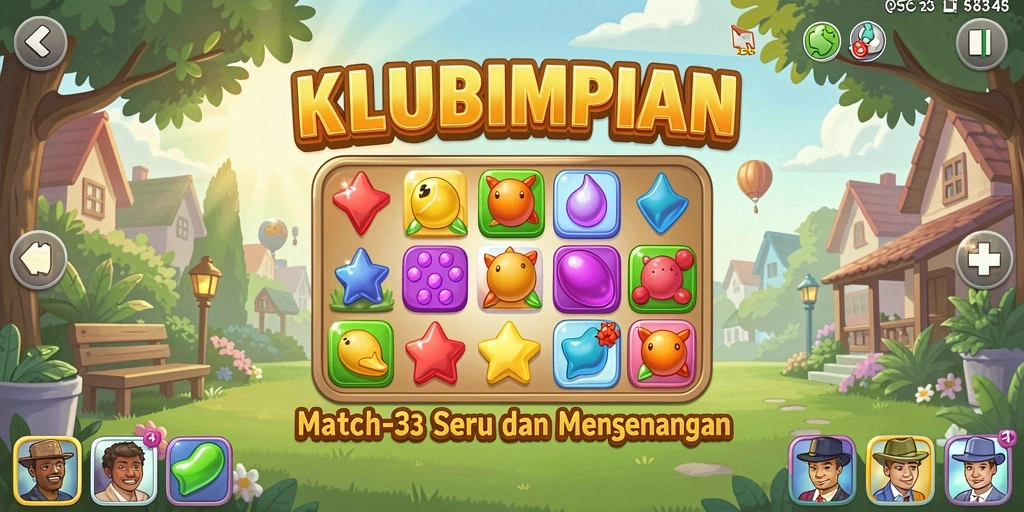 Gameplay KLUBIMPIAN yang seru dan menantang dalam Match-3.