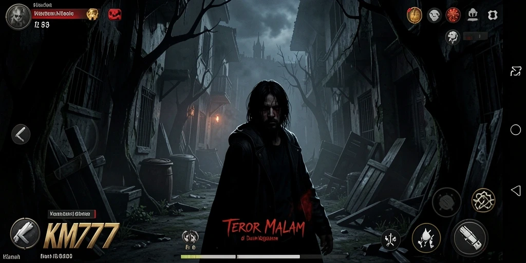 Tampilan mencekam dari gameplay KM777 yang menakutkan.