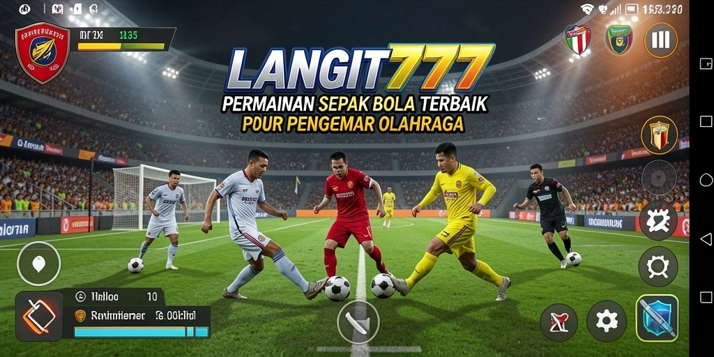 Tangkapan layar LANGIT777 menampilkan aksi seru dalam pertandingan sepak bola.