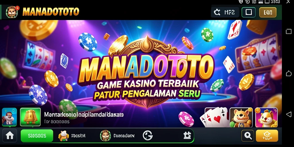 Screenshot gameplay MANADOTOTO menampilkan suasana Kasino yang seru dan menarik.