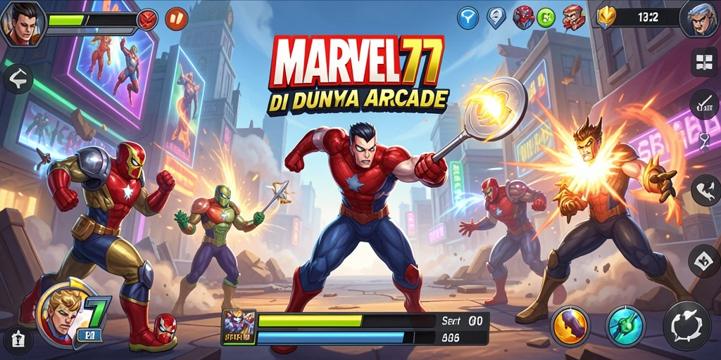 Tampilan gameplay seru dari MARVEL77 dalam aksi.