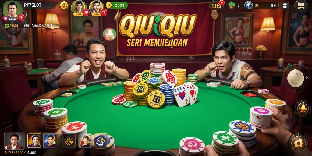 Tampilan aksi seru saat bermain QiuQiu di PP7SLOT.