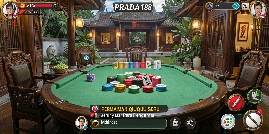Tampilan menarik dari gameplay QiuQiu di PRADA188.