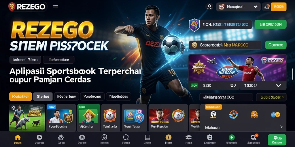 Tangkapan layar permainan Sportsbook REZEGO menampilkan antarmuka yang menarik.