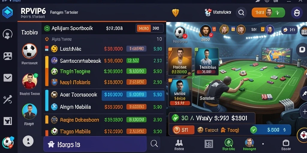 Screenshot RPVIP6 menampilkan antarmuka taruhan yang menarik dan interaktif.