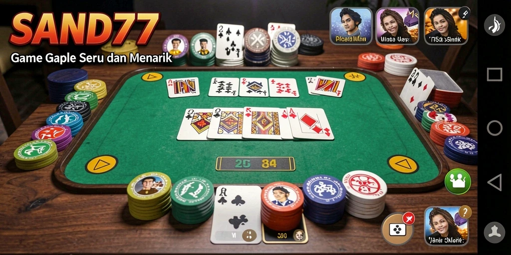 Tampilan gameplay Gaple yang seru dan interaktif.