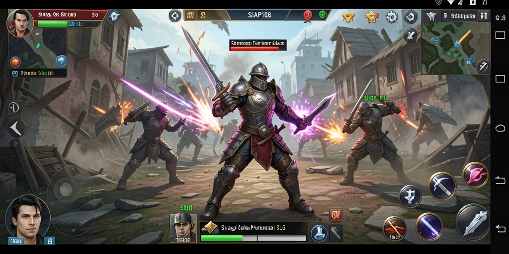 Screenshot gameplay SIAP108 menampilkan pertempuran strategis yang seru.