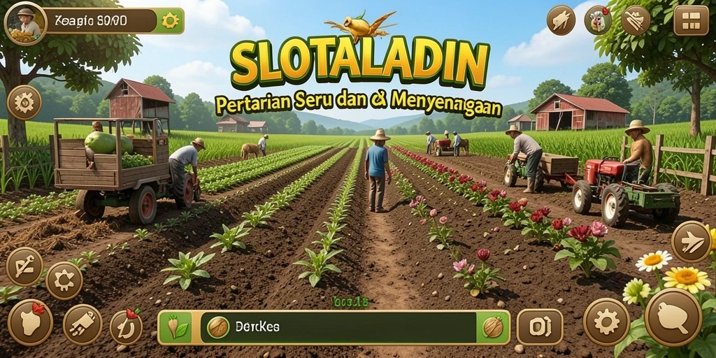 Tangkapan layar utama SLOTALADIN menampilkan keindahan pertanian virtual.
