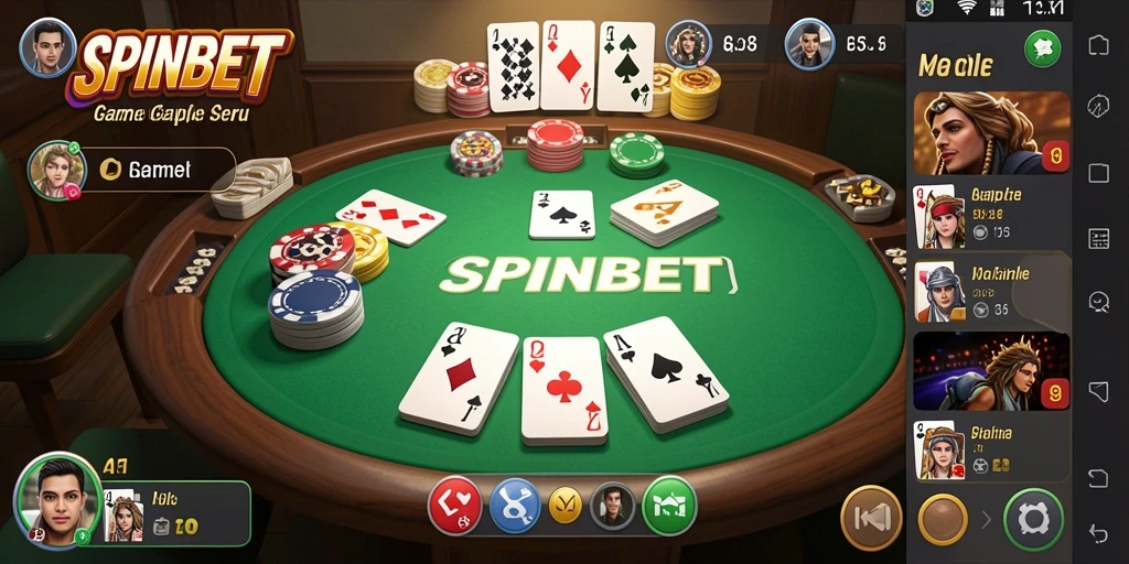 Tampilan gameplay SPINBET yang menarik saat bermain Gaple.