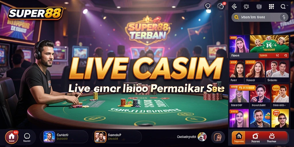 Tampilan gameplay Live Casino SUPER88 yang seru dan interaktif.