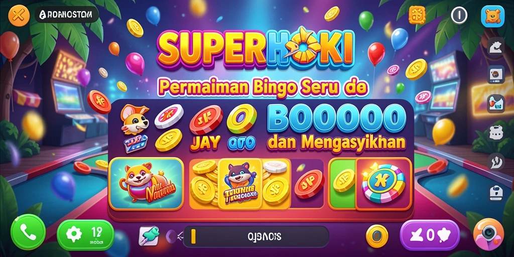 Tampilan permainan Bingo yang seru dan interaktif di SUPERHOKI.