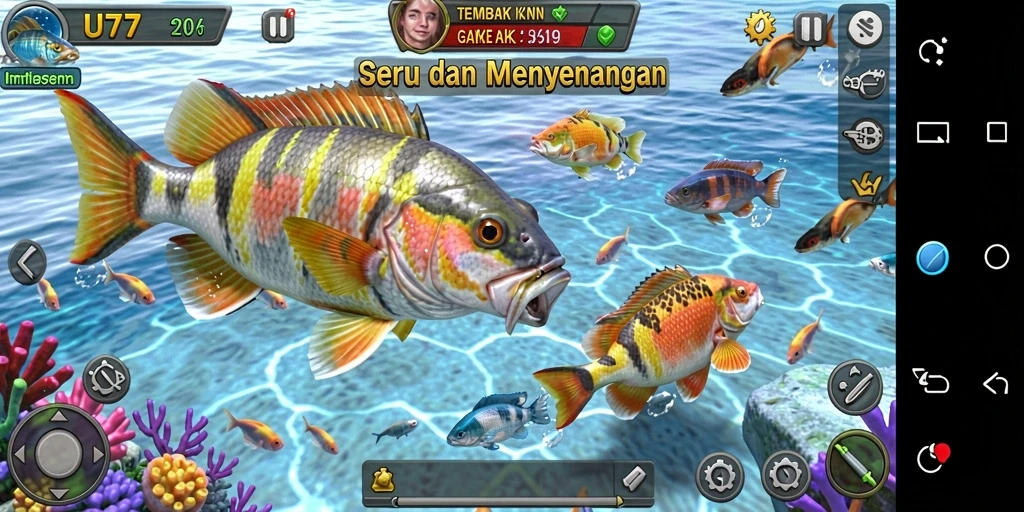Tampilan menarik dari gameplay Tembak Ikan di UT77.