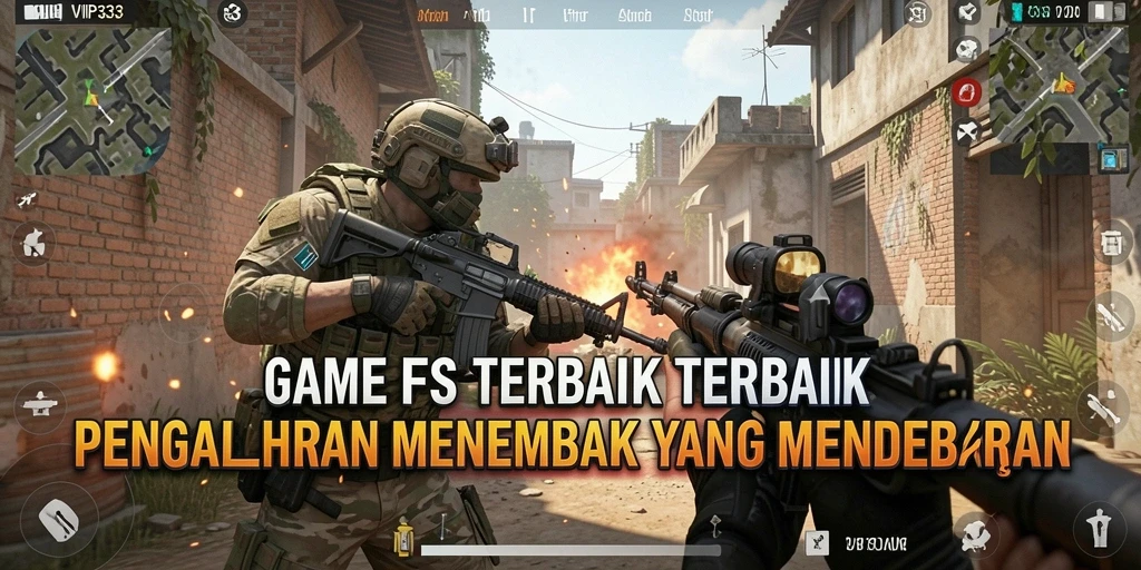 Tampilan gameplay FPS yang intens dan mendebarkan dari VIP333.
