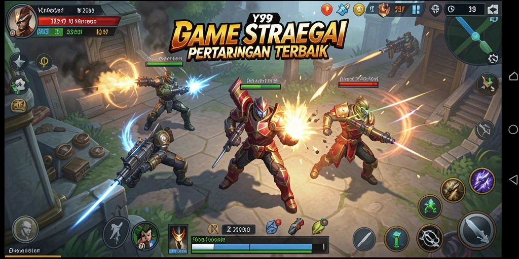 Tampilan gameplay epik di dunia Y89 dengan strategis.